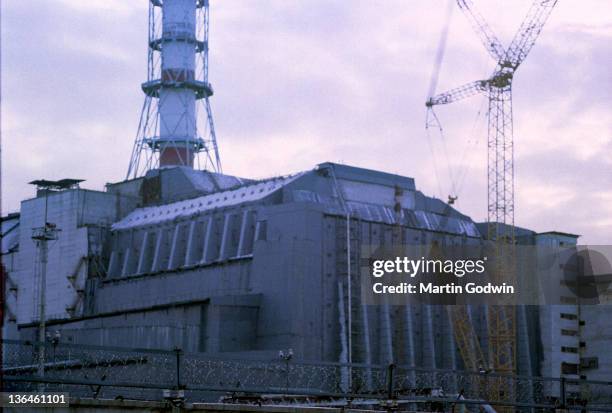 Chernobyl Power Station, reactor number 4, inside its steel and concrete sarcophagus, November 1995.
