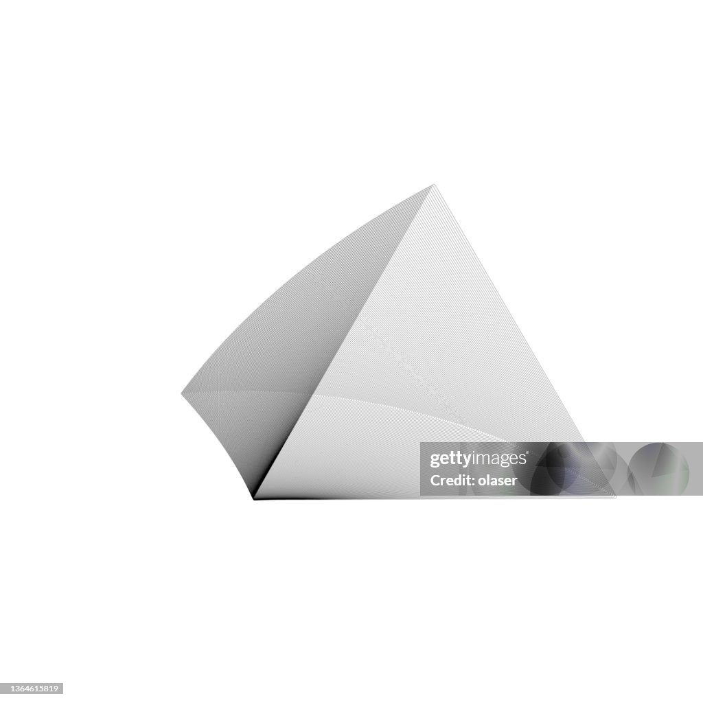 Smooth Fine Lined Swiping Triangle Forming 3d Shape High-Res Vector ...