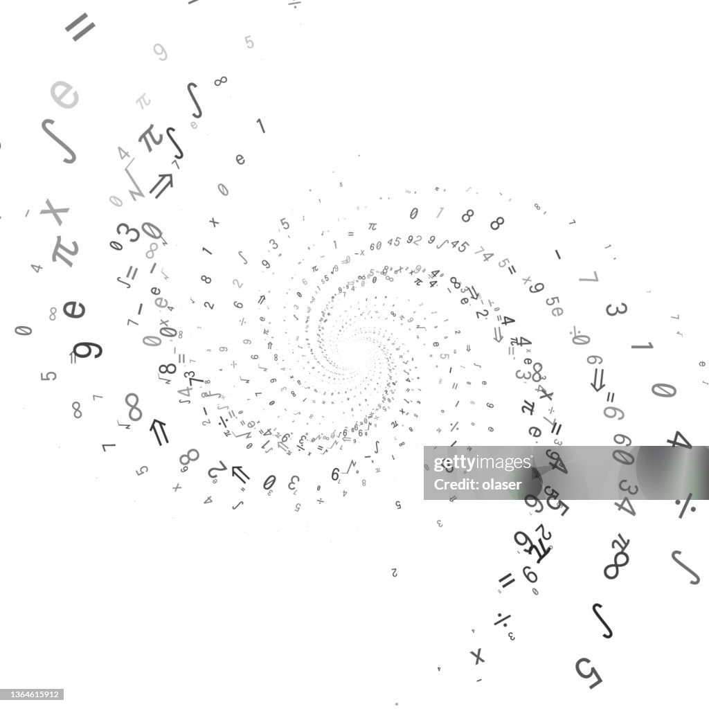 Random Math Symbols In Swirl Pattern High-Res Vector Graphic - Getty Images