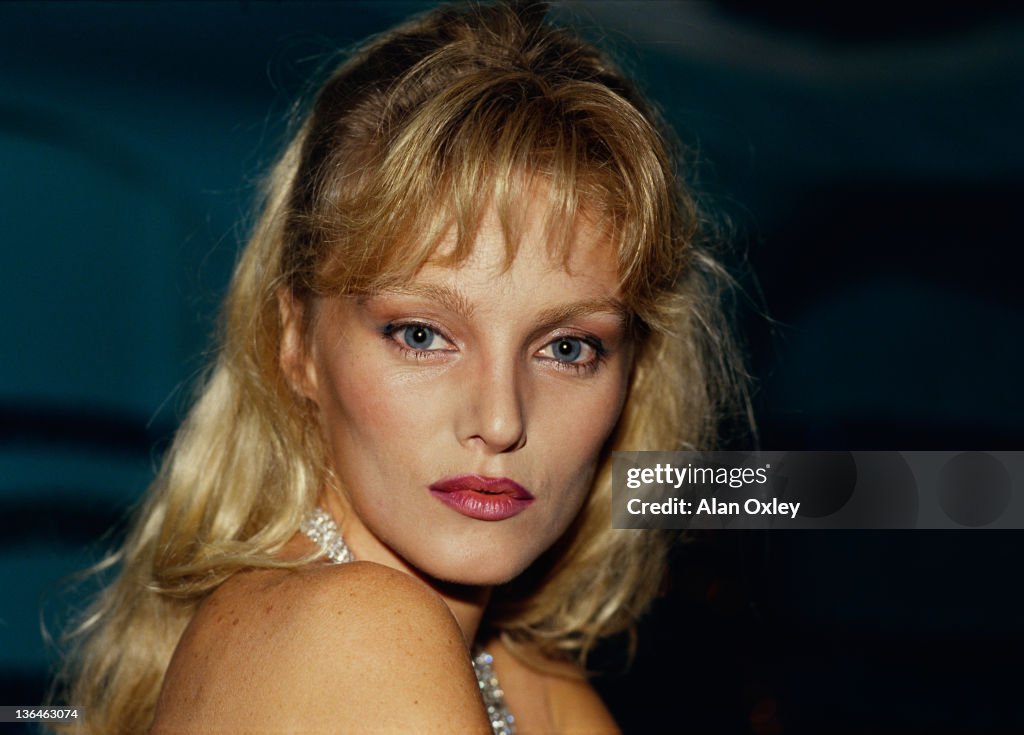 French American Actress singer Arielle Dombasle In Miami In 1985 Photo french-american-actress-singer-arielle-dombasle-in-miami-in-1985-photo