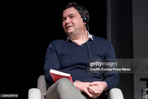 The economist Thomas Piketty, participates in the dialogue 'Transforming the present, imagining the future: beyond precariousness and inequalities'...