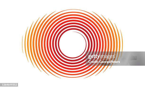 spiral concentric pattern - visual generation stock illustrations