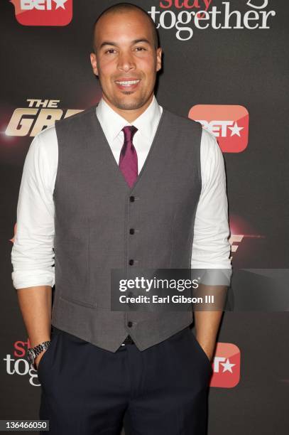 Coby Bell appears on the red carpet for the Network Premiere Event For BET's "The Game" And "Let's Stay Together" at Hollywood Roosevelt Hotel on...