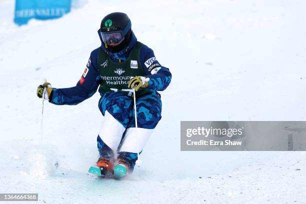 Bradley Wilson of Team United States takes a run for the Men's Mogul Finals during the Intermountain Healthcare Freestyle International Ski World Cup...