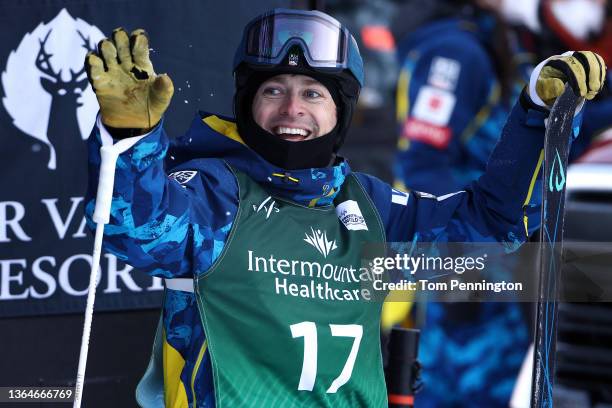 Bradley Wilson of Team United States looks on after his run in the Men's Mogul Finals during the Intermountain Healthcare Freestyle International Ski...