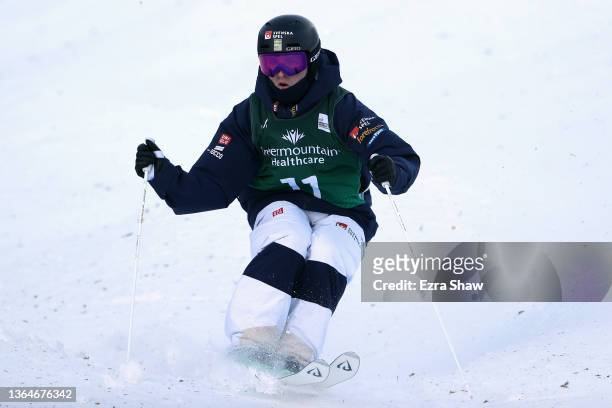 Ludvig Fjallstrom of Team Sweden takes a run for the Men's Mogul Finals during the Intermountain Healthcare Freestyle International Ski World Cup at...