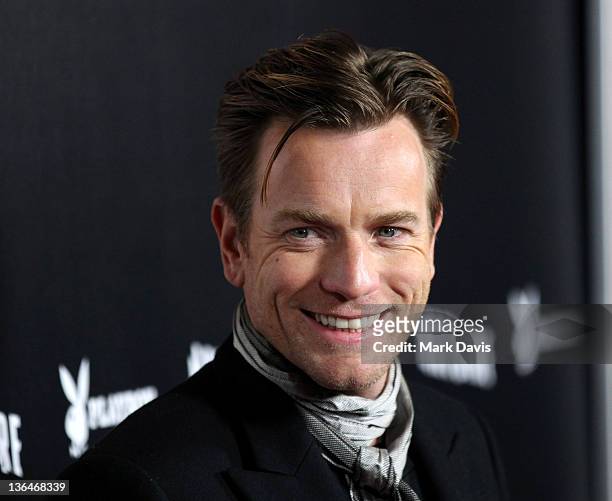 Actor Ewan McGregor arrives at Relativity Media's premiere of "Haywire"co-hosted by Playboy held at the DGA Theater on January 5, 2012 in Los...