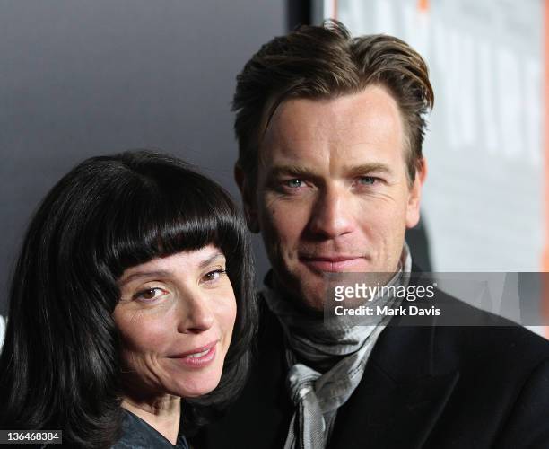 Eve Mavrakis and actor Ewan McGregor arrive at Relativity Media's premiere of "Haywire"co-hosted by Playboy held at the DGA Theater on January 5,...