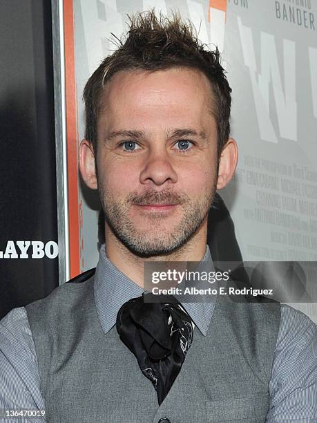 Actor Dominic Monaghan arrives to the premiere of Relativity Media's "Haywire" at DGA Theater on January 5, 2012 in Los Angeles, California.