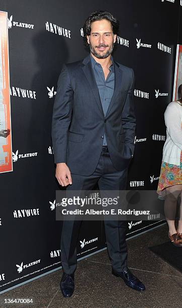 Actor Joe Manganiello arrives to the premiere of Relativity Media's "Haywire" at DGA Theater on January 5, 2012 in Los Angeles, California.