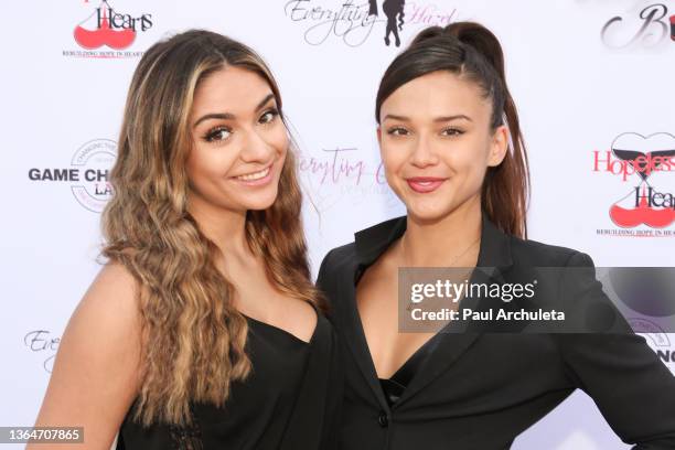 CoVision Founders Sami Briellie and Bri Wilburn attend The Everything Hazel collection's pink carpet event on January 14, 2022 in Los Angeles,...
