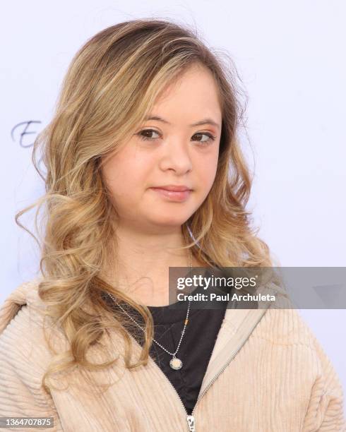 Actress Kennedy Garcia attends The Everything Hazel collection's pink carpet event on January 14, 2022 in Los Angeles, California.