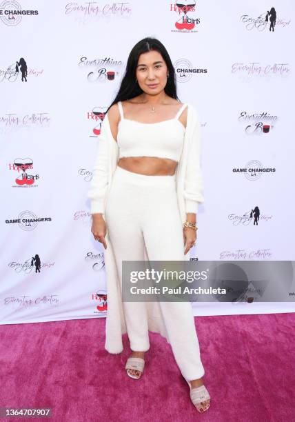 Fashion Designer Selbi Jumayeva attends The Everything Hazel collection's pink carpet event on January 14, 2022 in Los Angeles, California.