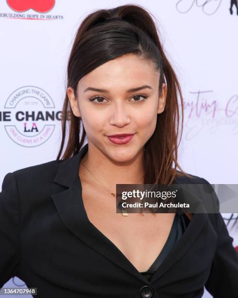 Model/actress Bri Wilburn attends The Everything Hazel collection's pink carpet event on January 14, 2022 in Los Angeles, California.