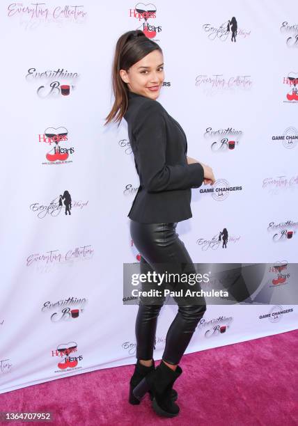 Model/actress Bri Wilburn attends The Everything Hazel collection's pink carpet event on January 14, 2022 in Los Angeles, California.