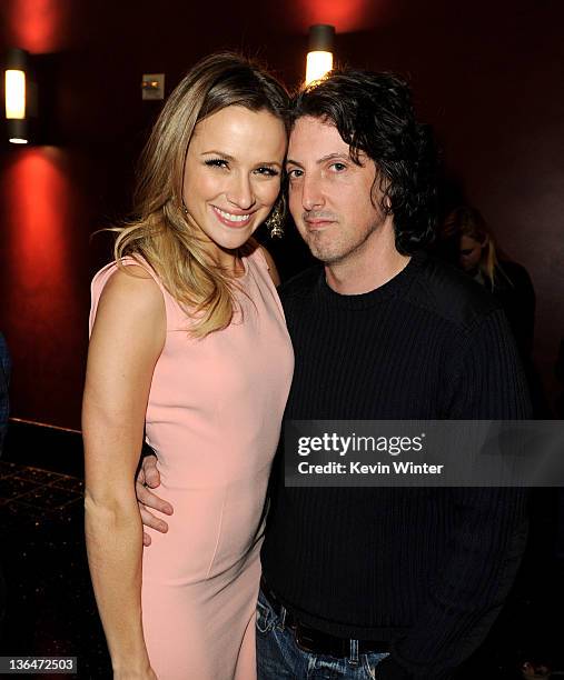 Actress Shantel VanSanten and creator Mark Schwahn pose at The CW's presentation of "An Evening with One Tree Hill" at the Arclighht Theater on...
