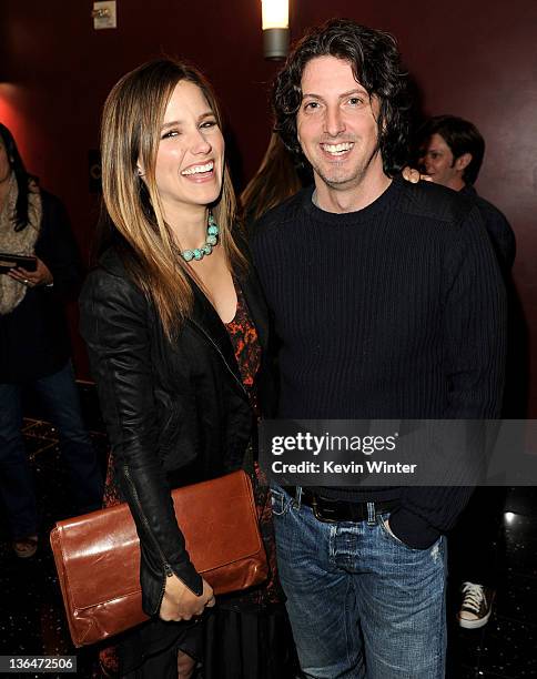Actress Sophia Bush and creator Mark Schwahn pose at The CW's presentation of "An Evening with One Tree Hill" at the Arclighht Theater on January 5,...