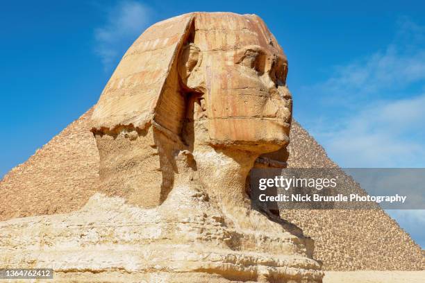 the sphinx, giza, egypt. - khufu stock pictures, royalty-free photos & images