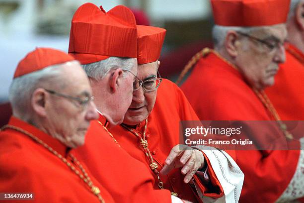 Cardinal Leonardo Sandri attends the Epiphany Mass at the St. Peters Basilica held by Pope Benedict XVI on January 6, 2012 in Vatican City, Vatican....