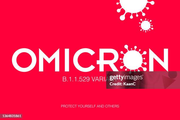 stockillustraties, clipart, cartoons en iconen met omicron variant of coronavirus outbreak influenza as dangerous flu strain cases as a pandemic concept banner flat style illustration, omicron of covid-19 stock illustration stock illustration - genetische variant