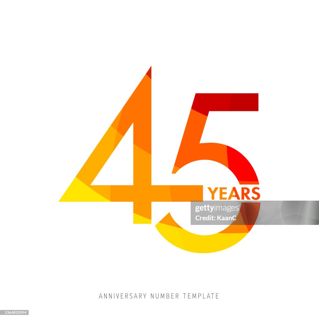 Modern colorful anniversary logo template isolated, anniversary icon label, anniversary symbol stock illustration
