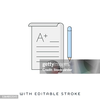 Task Results Flat & Line Icon Task Results Flat & Line Icon