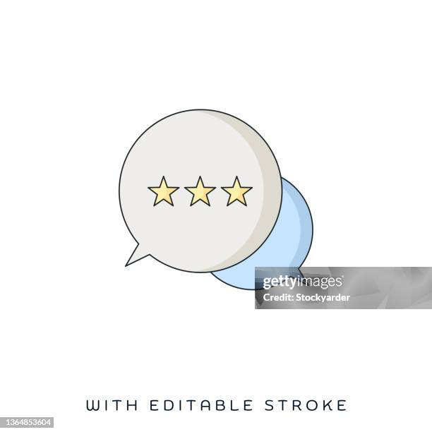 positive feedback flat & line icon - negative feedback stock illustrations