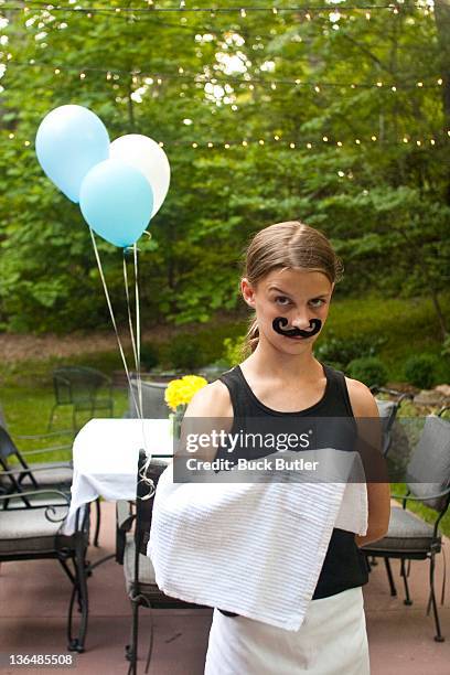 girl with mustache - sewanee stock pictures, royalty-free photos & images