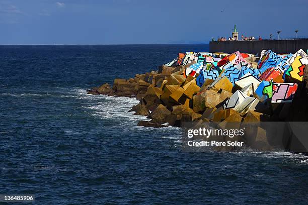 cubes of memory in llanes - llanes stock-fotos und bilder