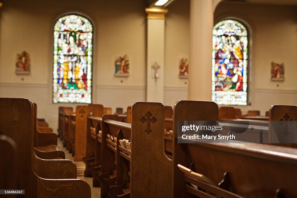Interior of old church