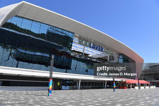 General view of Rod Laver Arena ahead of the 2022 Australian Open at Melbourne Park on January 16, 2022 in Melbourne, Australia.