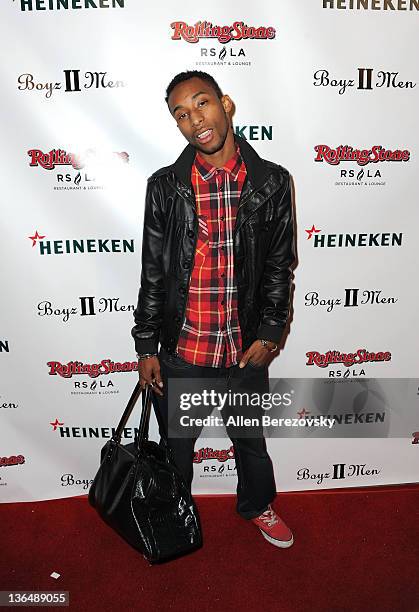Ben Lee Foster attends the Boyz II Men Hollywood Walk Of Fame star after party at Rolling Stone Restaurant & Lounge on January 5, 2012 in Los...