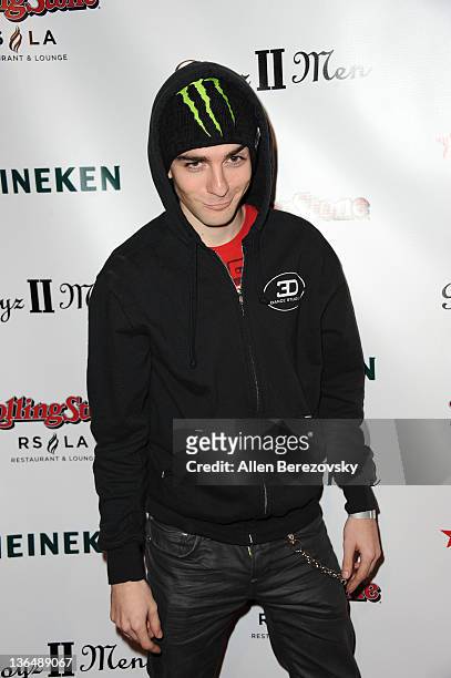 Actor Felix Ryan attends the Boyz II Men Hollywood Walk Of Fame star after party at Rolling Stone Restaurant & Lounge on January 5, 2012 in Los...