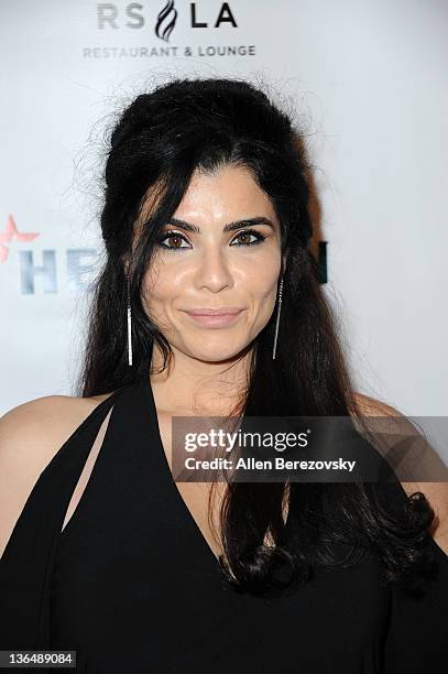 Actress Tara Crespo attends the Boyz II Men Hollywood Walk Of Fame star after party at Rolling Stone Restaurant & Lounge on January 5, 2012 in Los...