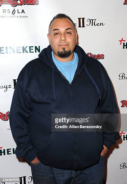 Actor Sean Doughty attends the Boyz II Men Hollywood Walk Of Fame star after party at Rolling Stone Restaurant & Lounge on January 5, 2012 in Los...