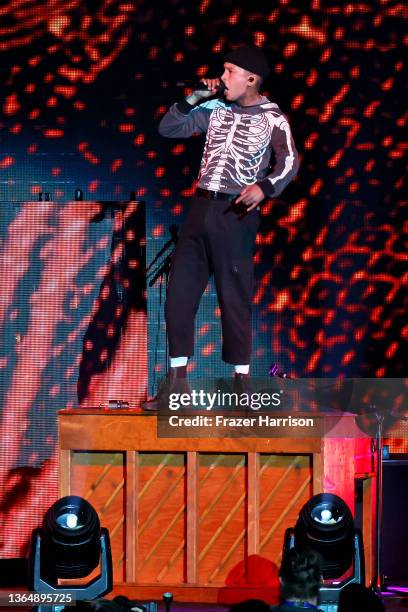 Tyler Joseph of Twenty One Pilots performs onstage for iHeartRadio ALTer EGO presented by Capital One at The Forum on January 15, 2022 in Inglewood,...