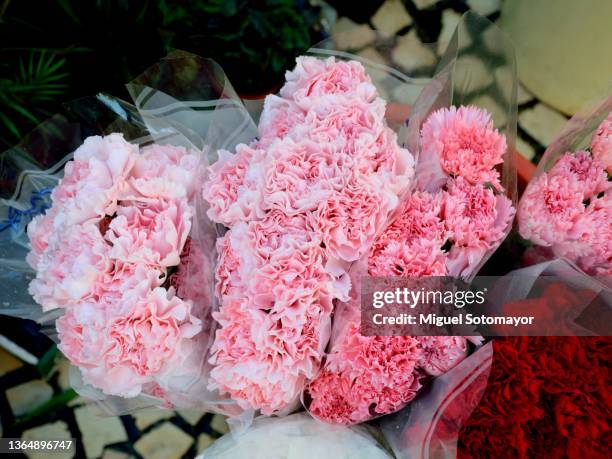 pink carnations - flower arrangement carnation stock pictures, royalty-free photos & images