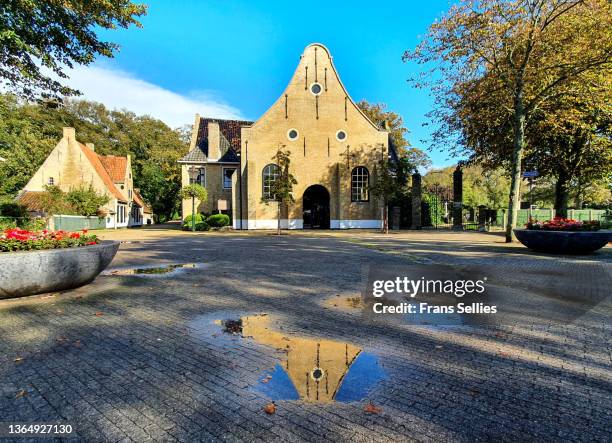 church of the dutch wadden island vlieland, netherlands - vlieland stock pictures, royalty-free photos & images