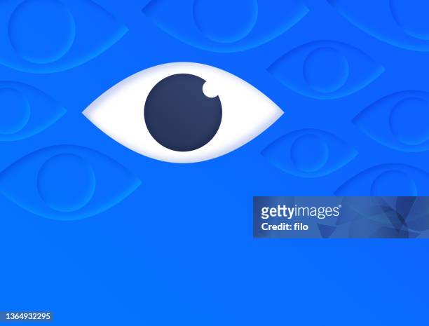 privacy eye watching background - surveillance society stock illustrations
