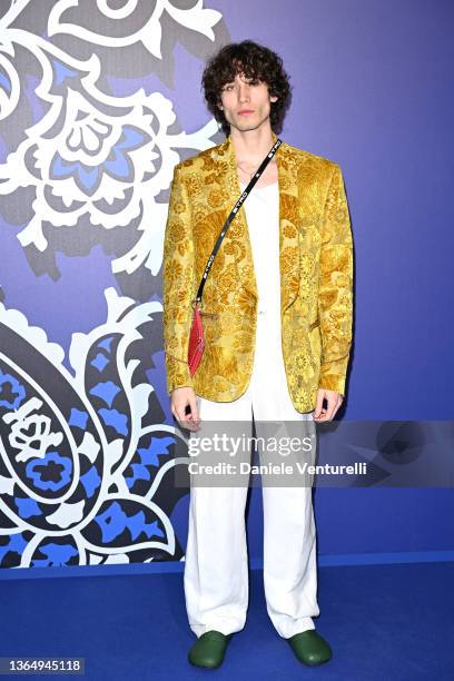 Diego Lazzari attends the Etro fashion show during the Milan Men's Fashion Week - Fall/Winter 2022/2023 on January 16, 2022 in Milan, Italy.