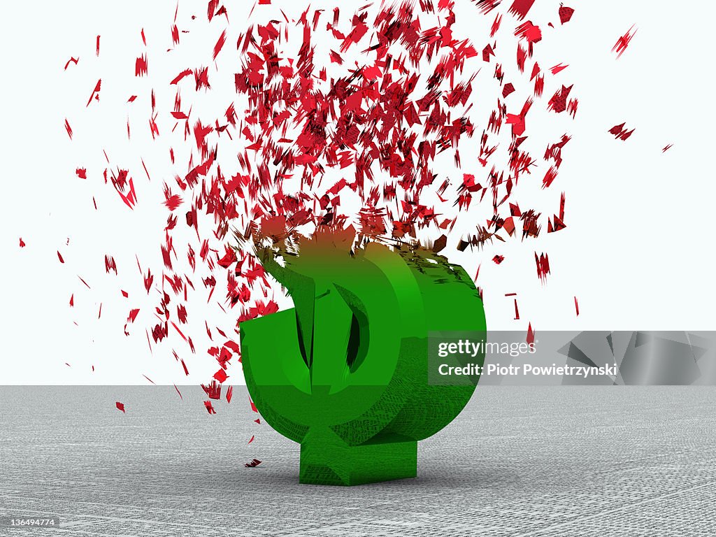 Exploding Dollar symbol