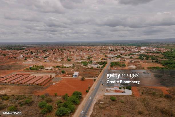 The city of Ourolandia, Bahia state, Brazil, on Thursday, May 18, 2023. Brazil has cheap wind power and a prime location to do business with Europe,...