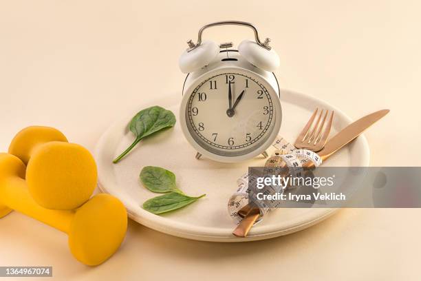 healthy food diet concept. - fasting activity stock-fotos und bilder