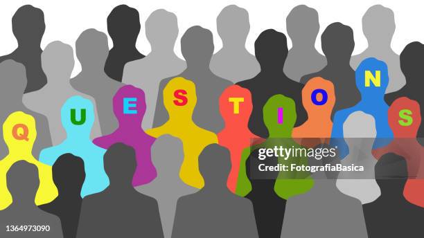 questions - curious expression stock illustrations