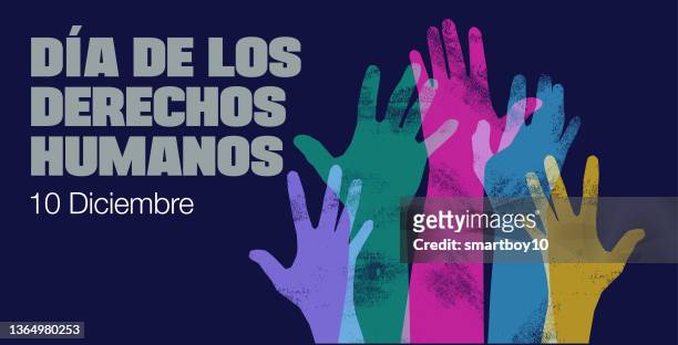 ilustrações de stock, clip art, desenhos animados e ícones de human rights day in spanish, día de los derechos humanos - derechos humanos