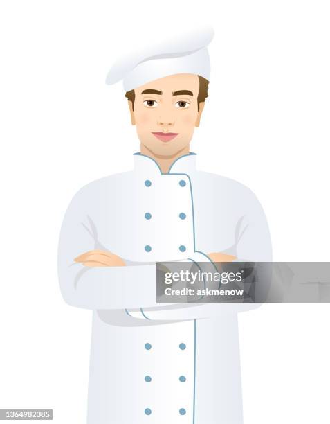confident chef - chef hands stock illustrations