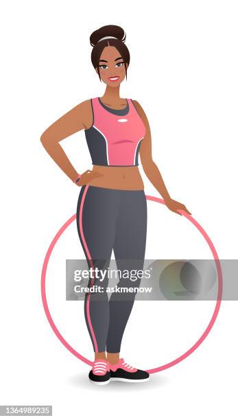 woman in sportwear - woman gym stock illustrations