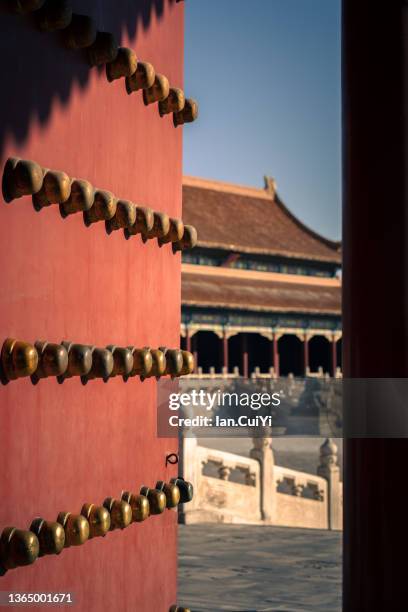 forbidden city, beijing, china - beijing photos et images de collection