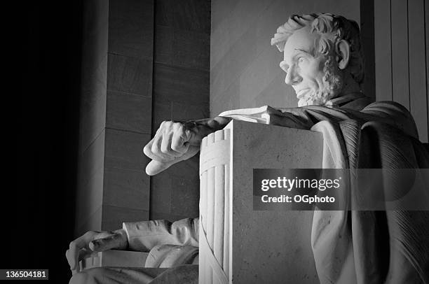 abraham lincoln memorial - presidentes de los estados unidos fotografías e imágenes de stock