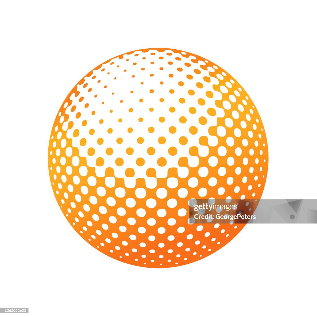 Ball with half tone dot pattern